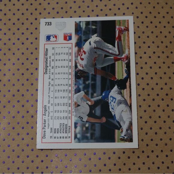 Dave Parker #733 Baseball Card - Picture 2 of 2